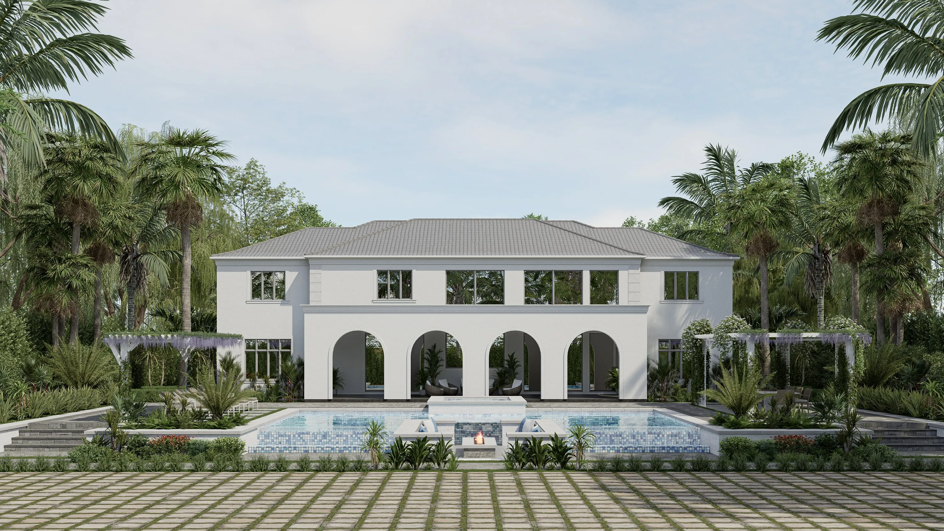 Design rendering of the garden terrace.